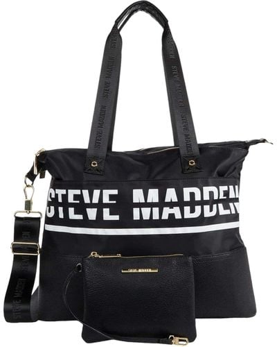 Steve Madden Bgym Duffel Bag Black/white One Size