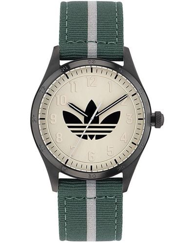 adidas Green Fabric Strap Watch - Gray