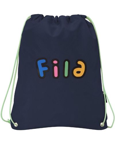 Fila Limay Funny Logo Small Sport Drawstring Backpack - Blu