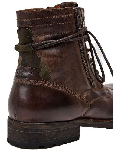 Pepe Jeans Melting Combat Boots - Brown