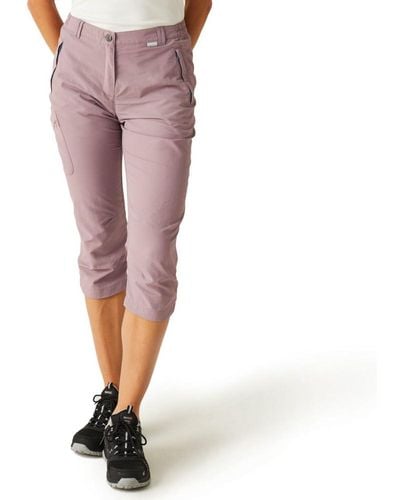 Regatta Chaska Ii Capri Walking Trousers Shorts - Purple