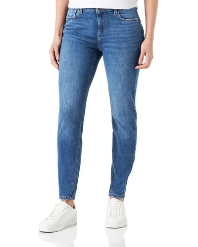 Springfield Jeans Slim Cropped Lavado Sostenible Pantalones Vaqueros - Azul
