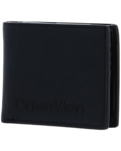 Calvin Klein Rubberized Bifold 5cc W/coin Ck Black - Zwart