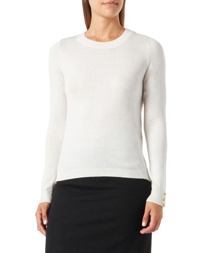 Vero Moda Bestseller A/s Vmsilky Ls O-neck Pullover Boo Jumper - White