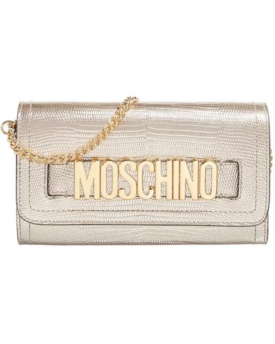 Moschino Wallet On A Chain - Mettallic