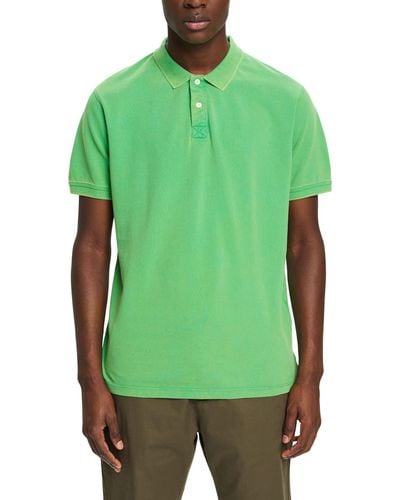 Esprit 023ee2k305 Camisa de Polo - Verde