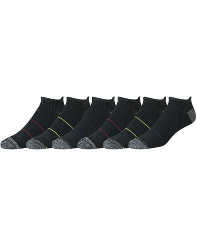 Amazon Essentials Performance Zone Cushion Athletic Tab Socks - Black