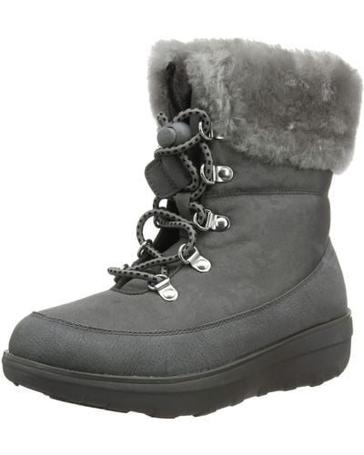 Fitflop Holly Shearling Ankle Boots - Grey