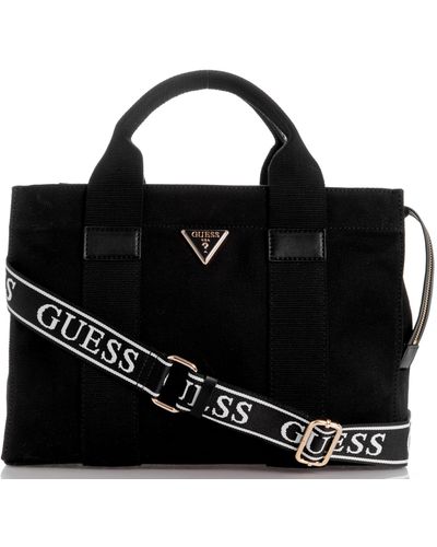 Guess Canvas II Tote Bag S Black - Schwarz