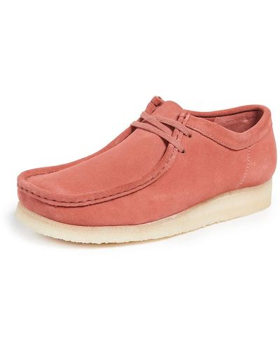 Clarks Wallabee Suede Shoes - Pink