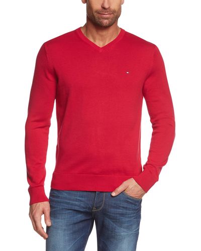 Tommy Hilfiger Pacific V-nk Cf Pullover Voor - Rood