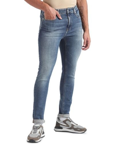Calvin Klein Jeans Super Skinny Fit - Blau