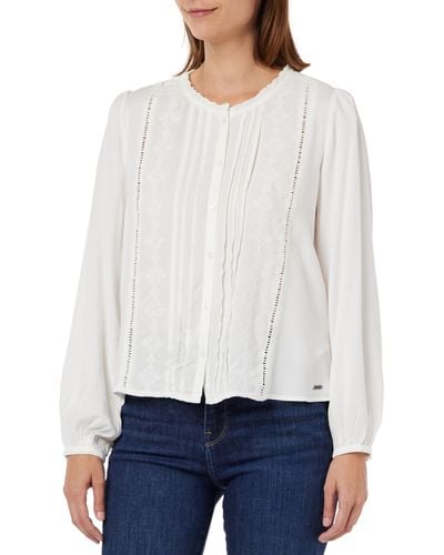 Pepe Jeans Galena-blouse Voor - Wit