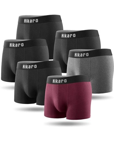 HIKARO Boxer s 6-Pack s sous-vêtements Slips s rétro Shorts Boxer Coton S - Multicolore