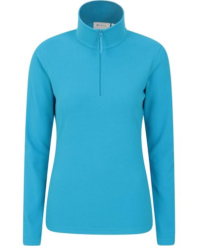 Mountain Warehouse Pullover für - Warmer -Pullover aus Baumwolle für den Winter mit Reisverschluss am - Blau