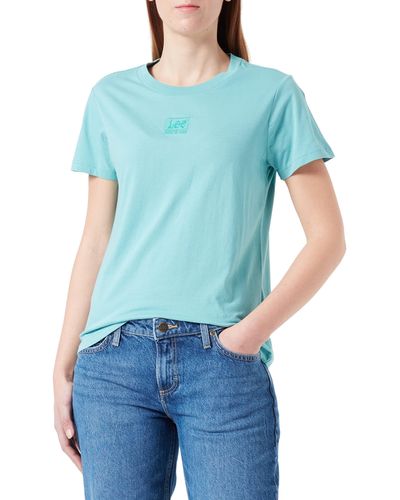 Lee Jeans Small Logo Tee T-Shirt - Blu