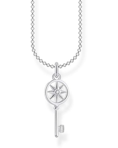 Thomas Sabo Halskette Schlüssel mit Stern 925 Sterlingsilber - Mettallic