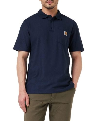 Carhartt Shirt Contractor ́s Work Pocket Polo - Navy - Blau