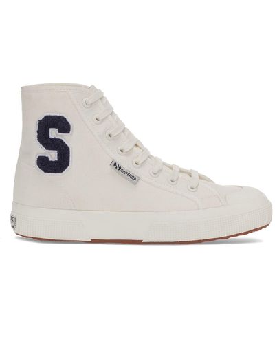 Superga 2295 Cotton Terry Patch Trainers - White