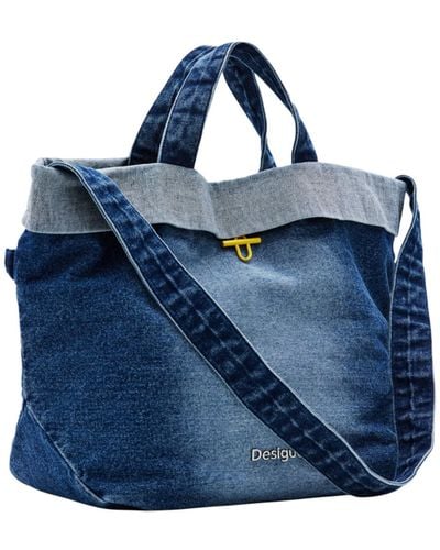Desigual PRIORI LITU Accessories Denim Shopping Bag - Blau
