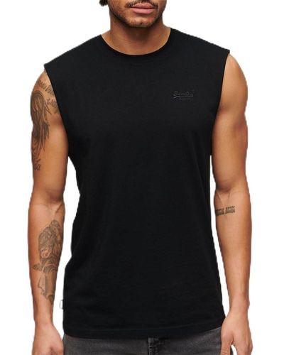 Superdry Essential Logo Ub Sleeveless T-shirt S Black