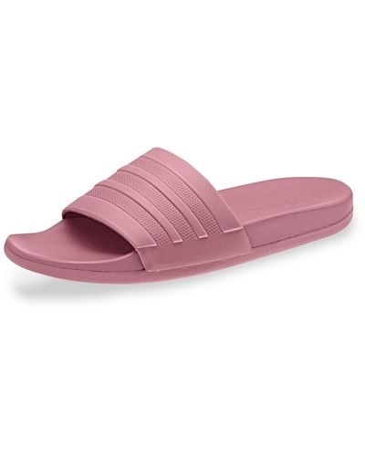 adidas Adilette Cloudfoam Plus Mono Slipper Dusch-& Badeschuhe - Pink