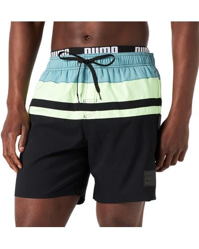 PUMA S Heritage Stripe Mid Shorts Boardshorts - Blau