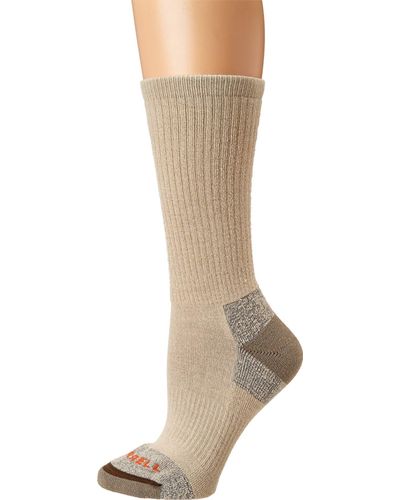 Merrell Adult's And Moab Hiking Mid Cushion Socks-1 Pair Pack-coolmax Moisture Wicking & Arch Support - Natural