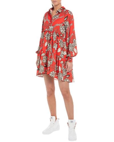 Replay W9034 Robe - Rouge