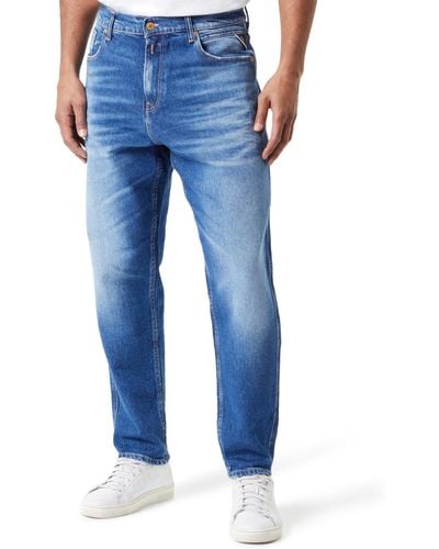 Replay Jeans Sandot Tapered-Fit aus Komfort Denim - Blau