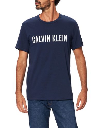 Calvin Klein S/S Crew Neck T-Shirt - Blu