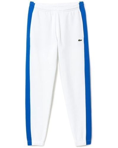 Lacoste S Beanie Tracksuit Trousers White/marina Xl - Blue