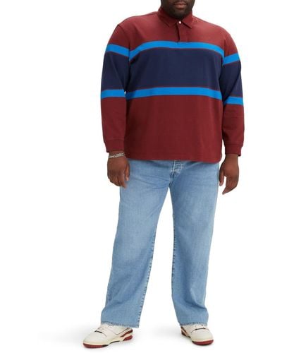 Levi's 501 Original Fit Big & Tall Jeans Medium Indigo Worn In - Blau
