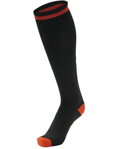 Hummel Sportsocken Elite Indoor Sock High 204044 Black/Red 46-48 - Schwarz