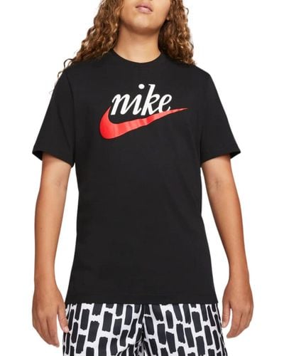 Nike DZ3279-010 M NSW tee Futura 2 T-Shirt Hombre Black Tamaño M - Negro