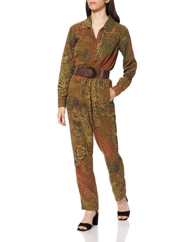 Desigual Pant_Jumpsuit camotiger Tuta - Verde