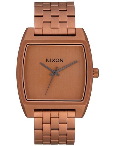 Nixon Armbanduhr Time Tracker Matte Copper / Gunmetal - Braun