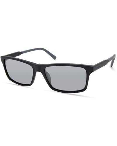 Skechers Timberland Tba9268 Polarized Rectangular Sunglasses - Black