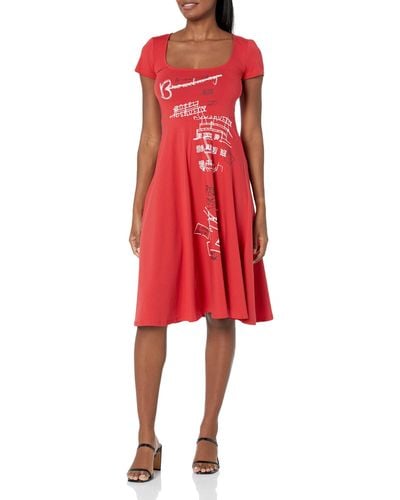 Desigual Vest_broadway Road Dress - Red