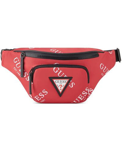 Red Guess Belt bags, waist bags and fanny packs for Women | Lyst