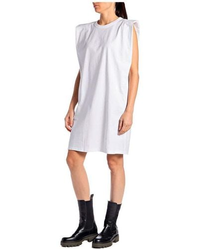 Replay W9799 Lässiges Kleid - Weiß
