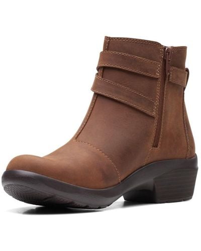 Clarks Womens Angie Spice Ankle Boot - Brown