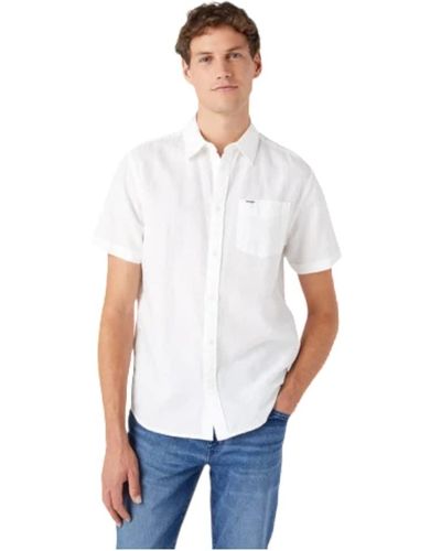 Wrangler SS 1 Pkt Shirt Maglietta - Bianco