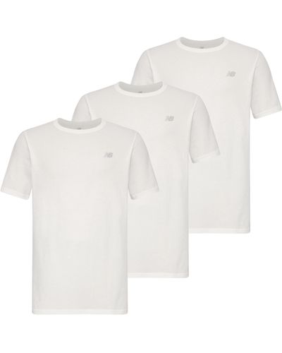 New Balance Cotton Performance Crew Neck T-shirt - White