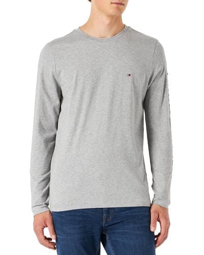 Tommy Hilfiger Tommy Logo Long-sleeve T-shirt Cotton - Grey