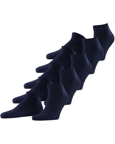 Esprit Sneakersocken Solid 5-Pack M SN Baumwolle kurz einfarbig 5 Paar - Blau