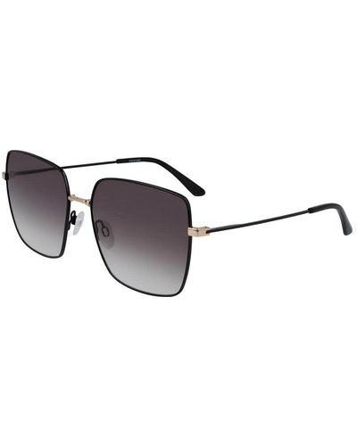 Calvin Klein Brown Gradient Square Sunglasses Ck20135s 717 58 - Black