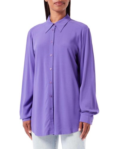 Benetton Shirt 5wpwdq04r - Purple