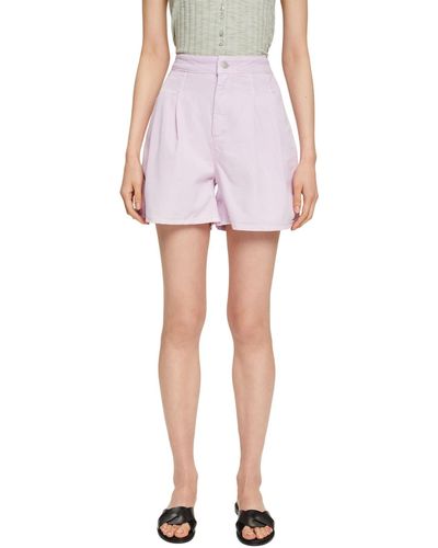 Esprit Shorts mit Bundfalten - Pink