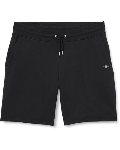 GANT Reg Shield Sweat Shorts - Black